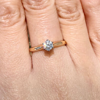 Diamond solitaire ring in 14 carat gold-engagement rings-The Antique Ring Shop