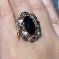 Vintage garnet ring in 14 carat gold-vintage rings-The Antique Ring Shop