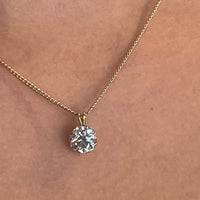 Old European cut diamond pendant-Pendants-The Antique Ring Shop