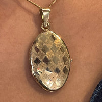 Vintage photo locket in 14 carat gold-Pendants-The Antique Ring Shop