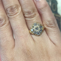 Victorian old mine cut diamond cluster ring-Antique rings-The Antique Ring Shop