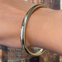 Vintage 14 carat gold hinged bracelet-Bracelets-The Antique Ring Shop