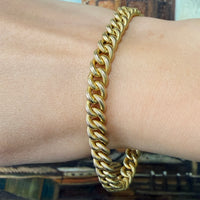 Vintage gourmet bracelet with rope links-Bracelets-The Antique Ring Shop