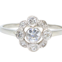 Antique five old cut diamond ring