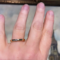 14 carat gold band with diamond-wedding rings-The Antique Ring Shop
