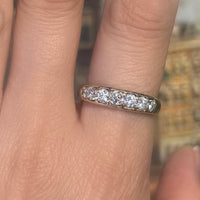 Seven stone diamond ring in 18 carat gold-engagement rings-The Antique Ring Shop