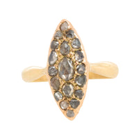 Antique rose diamond marquise ring