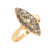 Antique rose diamond marquise ring