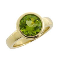 14 carat gold peridot ring-Vintage Rings-The Antique Ring Shop