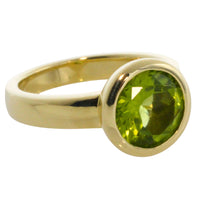 14 carat gold peridot ring-Vintage Rings-The Antique Ring Shop