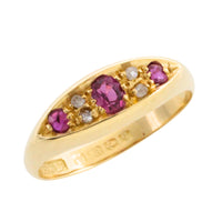 Antique ruby and rose diamond ring from 1915-Antique rings-The Antique Ring Shop