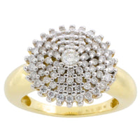 Diamond cluster ring in 14 carat gold-engagement rings-The Antique Ring Shop