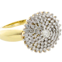 Diamond cluster ring in 14 carat gold-engagement rings-The Antique Ring Shop