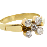 Vintage five stone old European cut diamond ring-Vintage Rings-The Antique Ring Shop