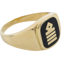 Captains signet ring in 14 carat gold-gents rings-The Antique Ring Shop