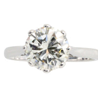 2.20 carat diamond solitaire ring in white gold-engagement rings-The Antique Ring Shop