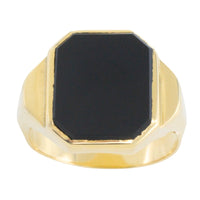 Vintage onyx signet ring in 14 carat gold-Vintage Rings-The Antique Ring Shop