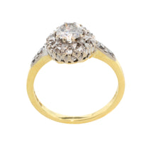 Vintage diamond cluster ring in 18 carat gold-engagement rings-The Antique Ring Shop