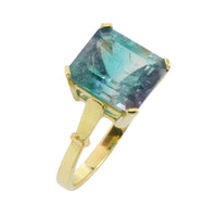 Tricolor tourmaline ring in 14 carat gold-Rings-The Antique Ring Shop