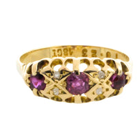 Edwardian ruby and rose diamond ring