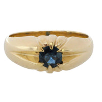 14 carat gold ring with sapphire-Vintage Rings-The Antique Ring Shop