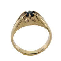 14 carat gold ring with sapphire-Vintage Rings-The Antique Ring Shop