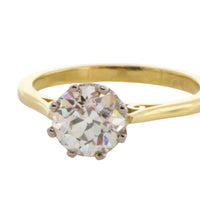 Old European cut diamond solitaire ring-engagement rings-The Antique Ring Shop