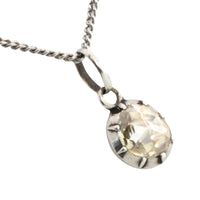 Rose diamond pendant in silver-Pendants-The Antique Ring Shop