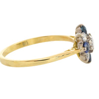 Sapphire and diamond ring in 18 carat gold