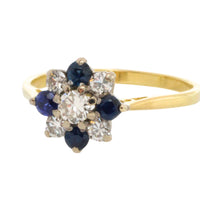 Sapphire and diamond ring in 18 carat gold