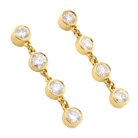 Diamond earrings in 14 carat gold