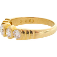 Five stone diamond ring in 18 carat gold