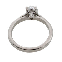 Oval diamond solitairte ring in platinum-engagement rings-The Antique Ring Shop