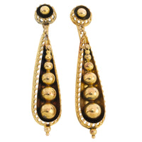 Victorian 15 carat gold pendant earrings