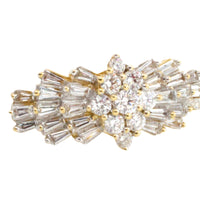 Vintage baguette and brilliant cut diamond ring
