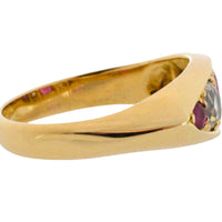 Victorian ruby and old mine cut diamond ring