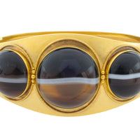Victorian agate bracelet in 15 carat gold-Bracelets-The Antique Ring Shop