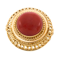Vintage cabochon ring in 14 carat gold