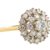 Vinatge diamond cluster ring in 18 carat gold