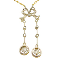Edwardian diamond pendant in 18 carat gold
