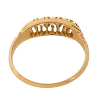 Victorian five stone old cut diamond ring from 1883-Antique rings-The Antique Ring Shop