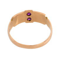Georgian ruby and pearl ring from 1801