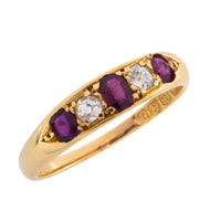 Edwrdian ruby and diamond ring from 1911-Antique rings-The Antique Ring Shop