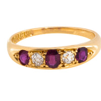 Edwrdian ruby and diamond ring from 1911-Antique rings-The Antique Ring Shop