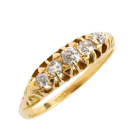 Edwardian five stone old cut diamond ring-Antique rings-The Antique Ring Shop