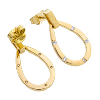 18 karaat gouden oorbellen met diamanten