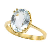 Aquamarine ring in 18 carat gold