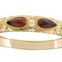Vintage garnet bracelet in 14 carat gold-Bracelets-The Antique Ring Shop