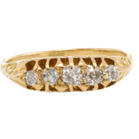 Edwardian five stone old cut diamond ring-Antique rings-The Antique Ring Shop