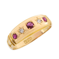 Victorian ruby and diamond gypsy ring
